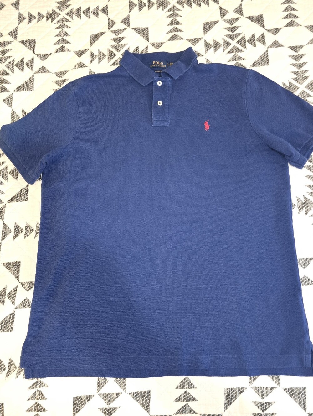 Lg - Ralph Lauren Blue Polo w/Red Pony Embroidery. (GREAT CONDITION)